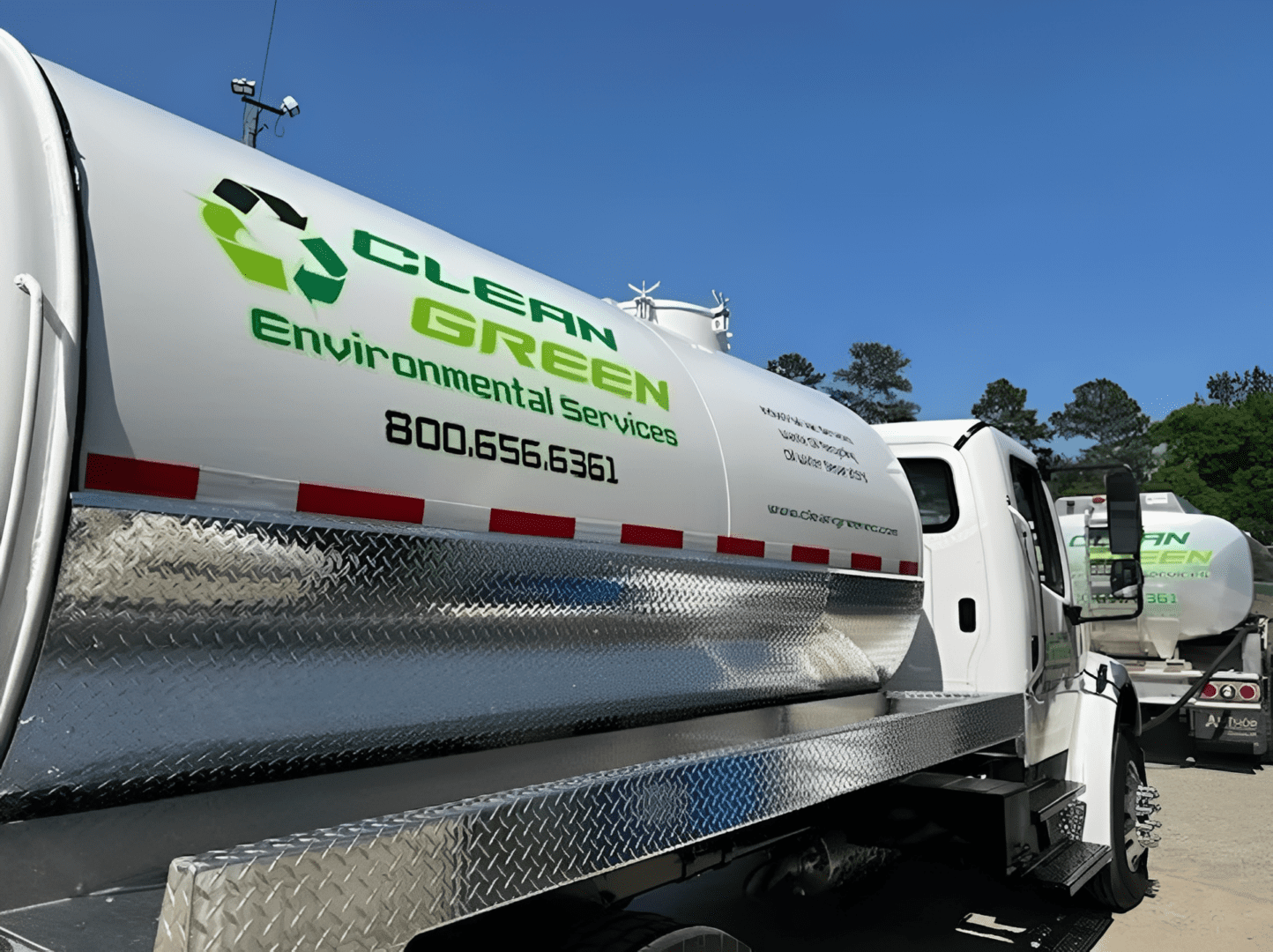 Clean Green truck with recycling logo